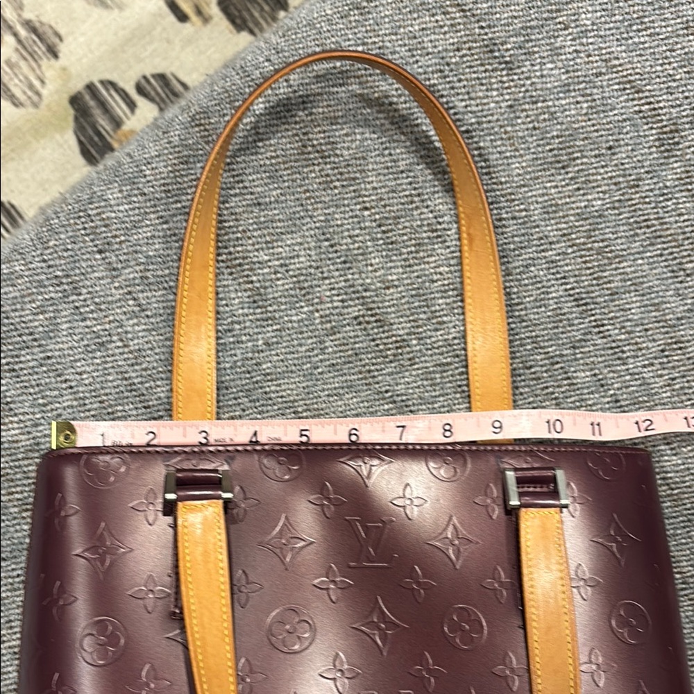 Louis Vuitton Burgundy Tote Bag - Picture 11 of 12